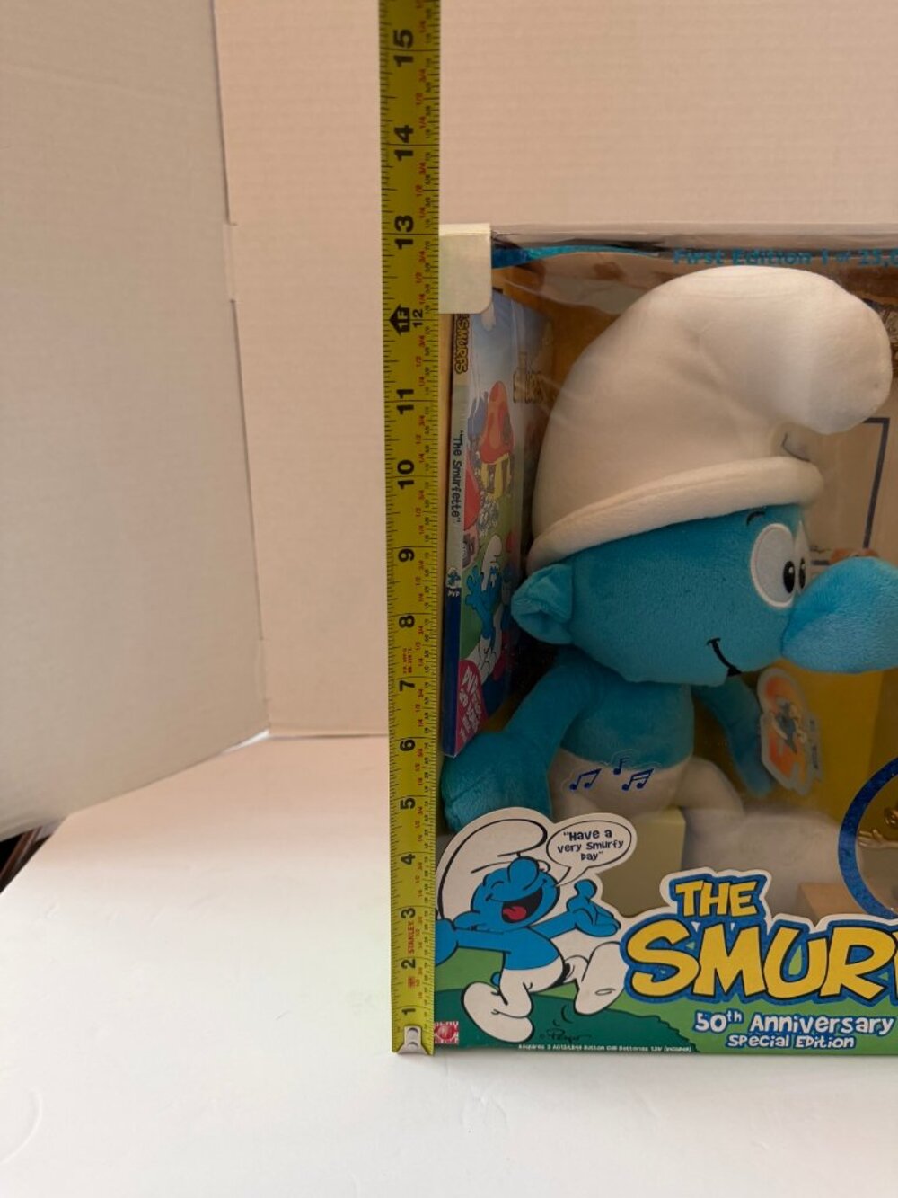 2008 Play Along Smurfs 50th Anniversary Gift Set Plush DVD Figure